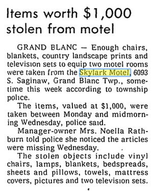 Skylark Motel - April 1975 Robbery (newer photo)